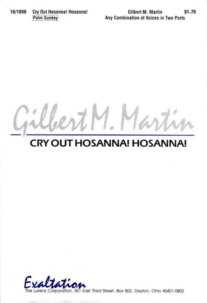 Cry Out Hosanna! Hosanna!